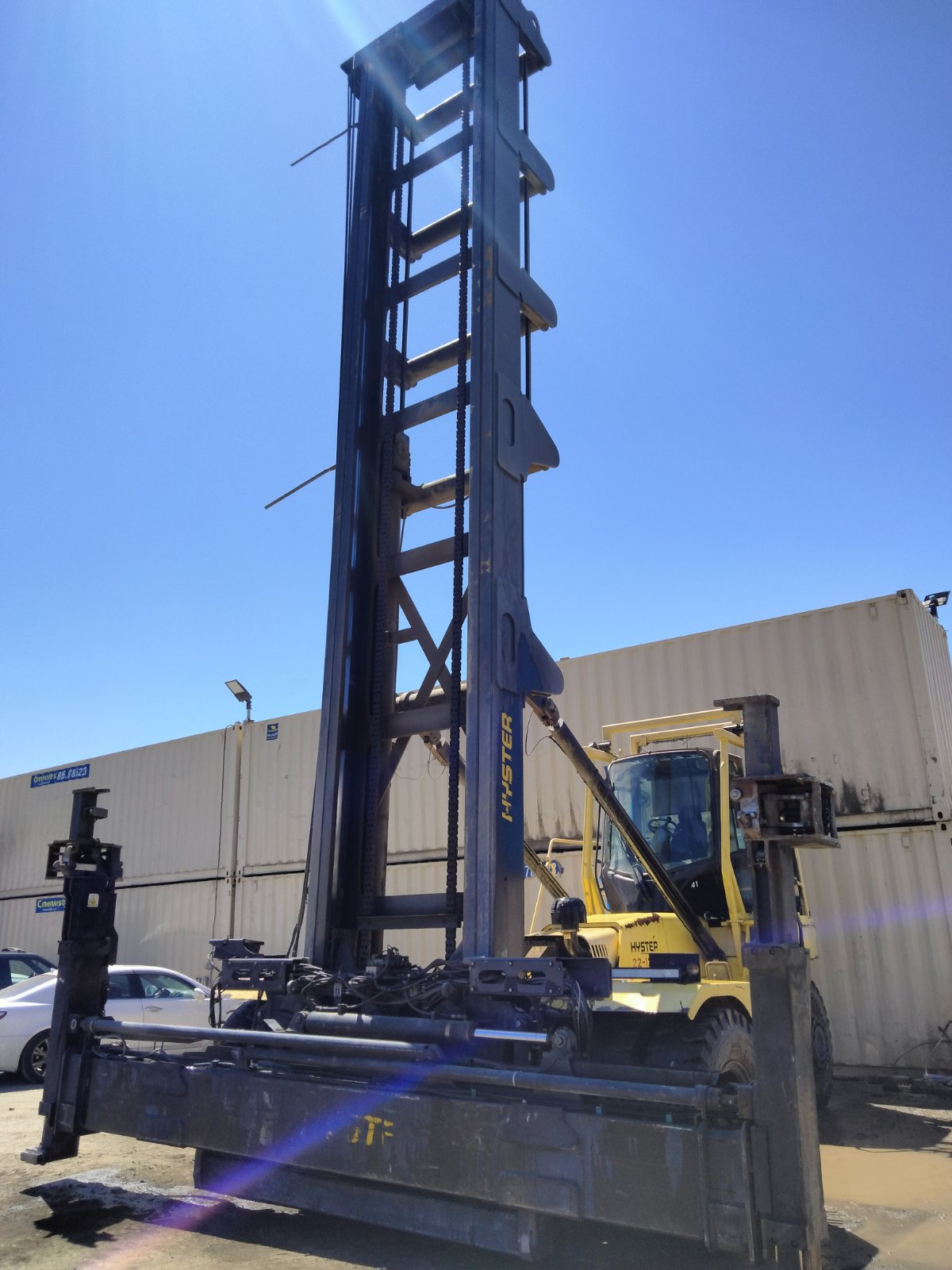 Used Hyster H22XM-12EC 9-High Stacker Container Handler Forklift