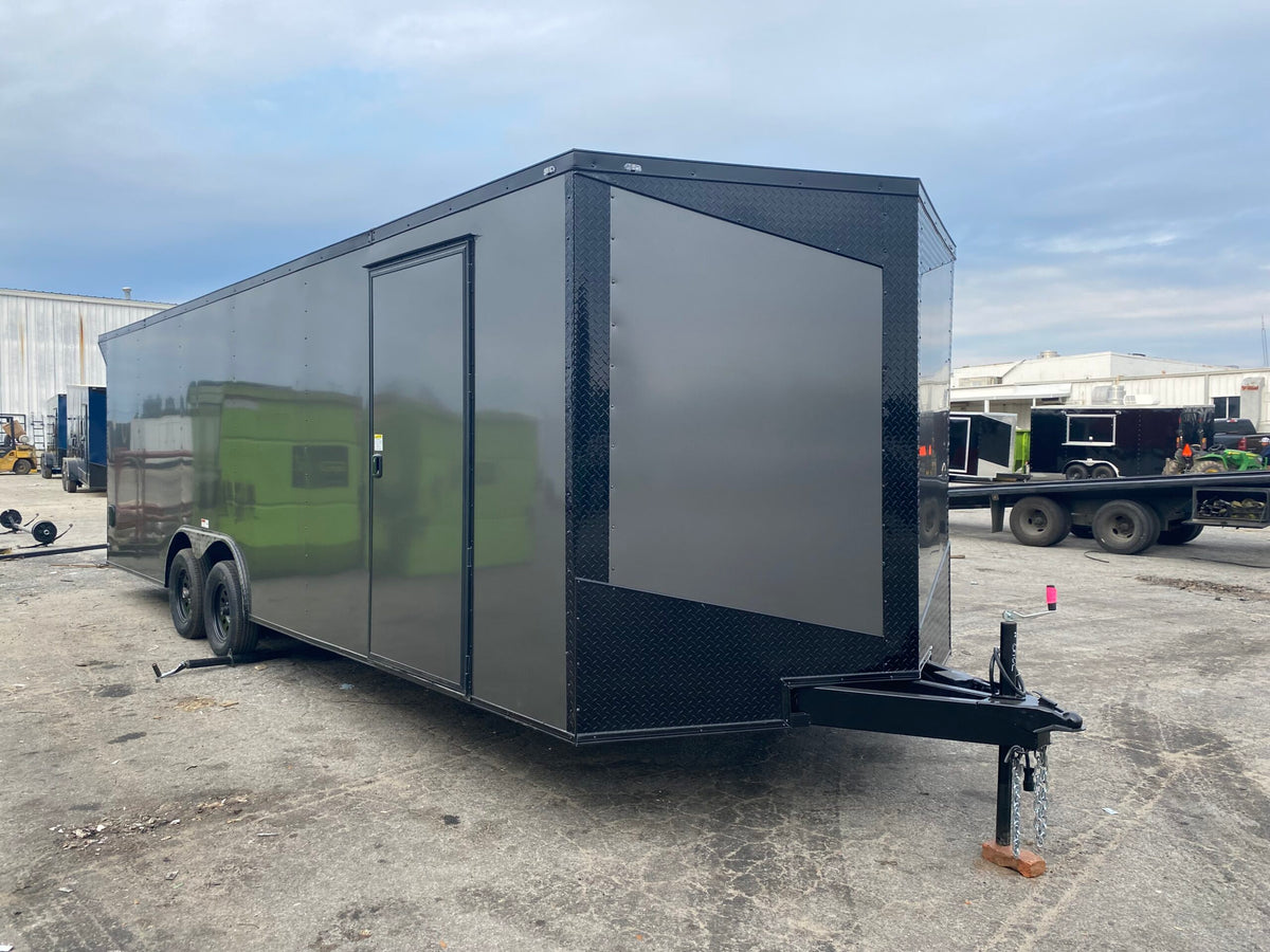 Fast Cargo 8.5×28 Enclosed Charcoal Gray Blackout Trailer