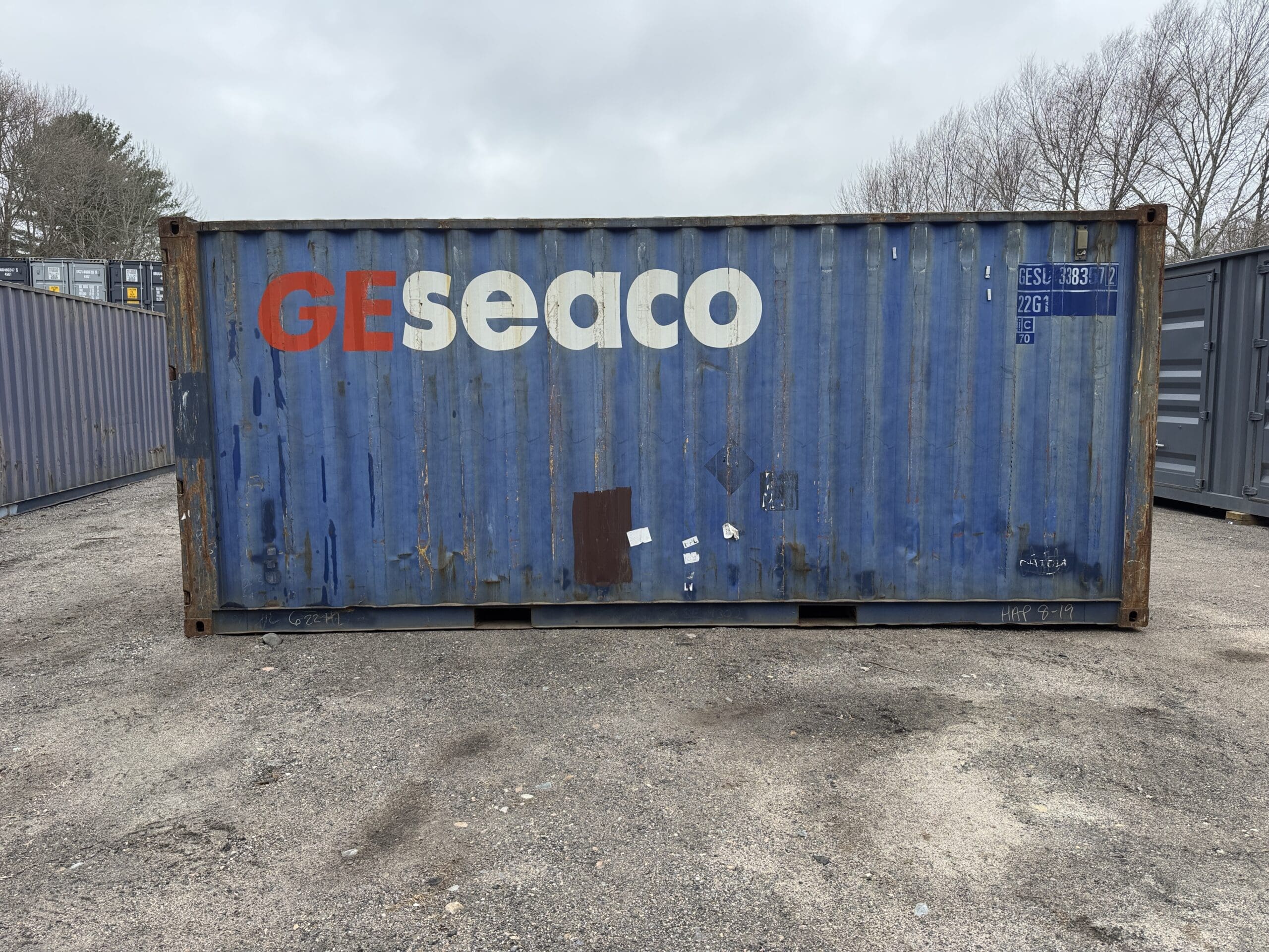 20′ x 8′ x 8.5′ Tall –Used Shipping / Storage Container-Wind and Watertight – BLUE