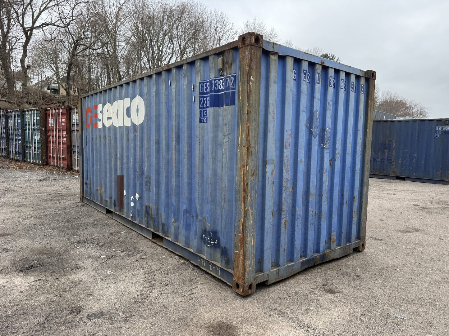 20′ x 8′ x 8.5′ Tall –Used Shipping / Storage Container-Wind and Watertight – BLUE