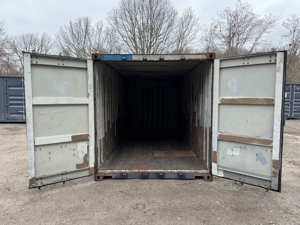 20′ x 8′ x 8.5′ Tall –Used Shipping / Storage Container-Wind and Watertight – BLUE