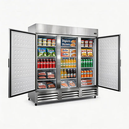 81'' wide Three Door Refrigerator 63 Cu.ft 3 Solid Door ETL Sanitation APPROVED